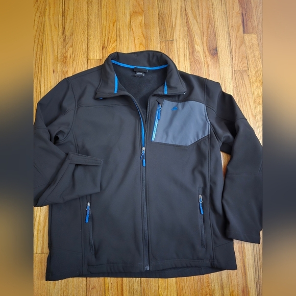 Snozu Men's Performance Jacket in Black with Blue Trim - Picture 6 of 12